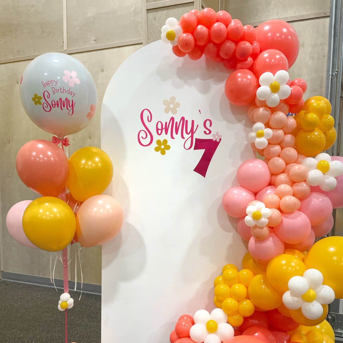 Float Balloons photo backdrop