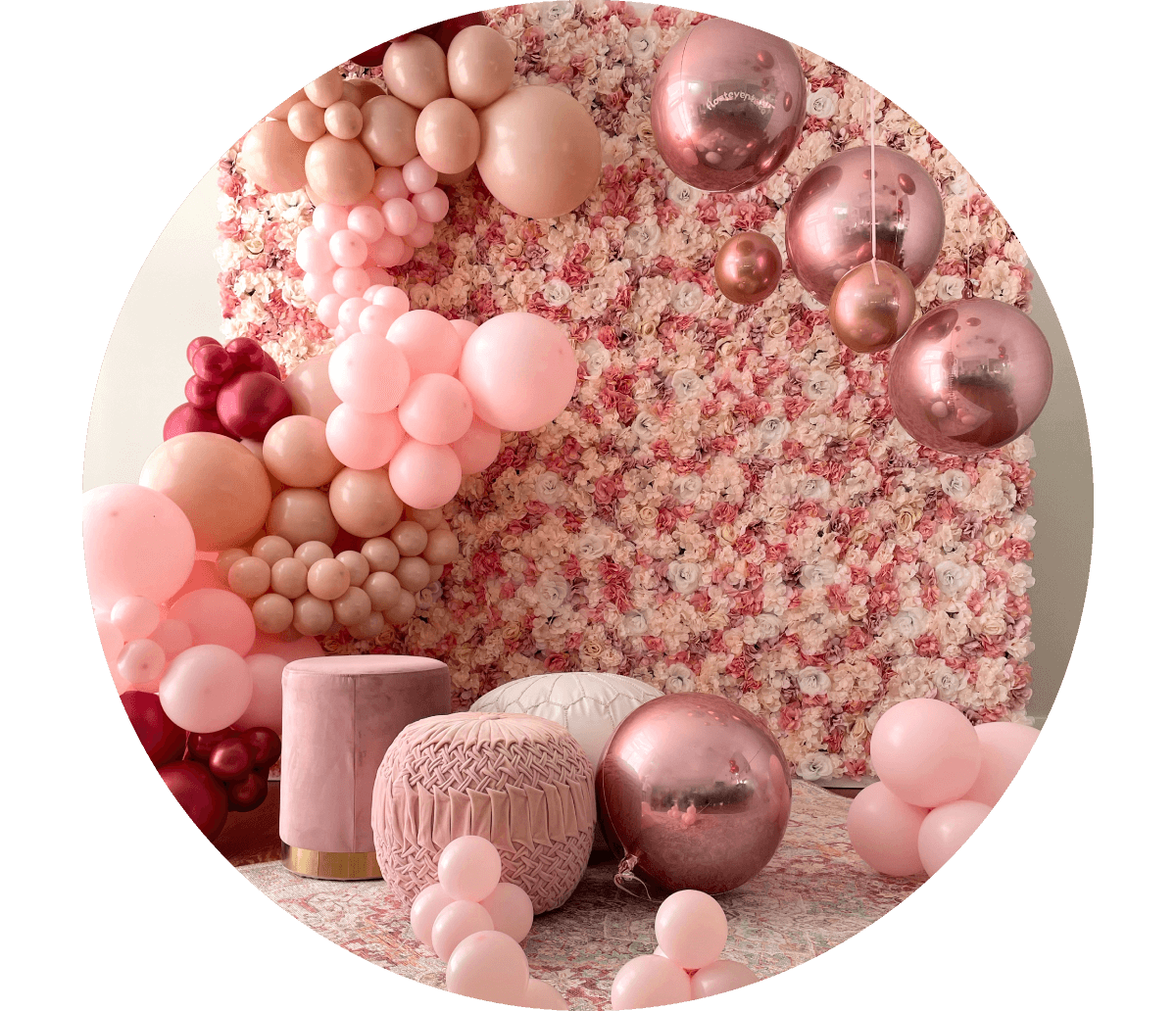 Float Balloons pink balloon display